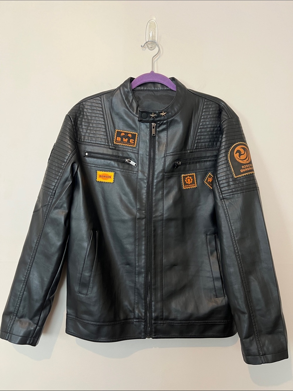 Fourth Wing Xaden Riorson Flight Jacket with patches
